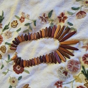 1980s wooden necklace